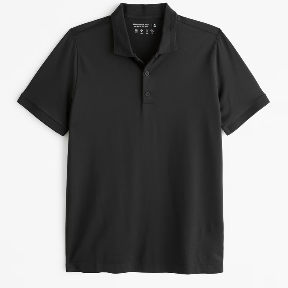 Abercrombie Men's Black Performance Polo